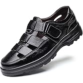 UIKGITP Men's Working Business Casual Sandals Man Summer Breathable Synthetic Leather Walking Office Oxfords Male Cocktail Party Fashion Dress Formal Shoes