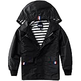 M2C Boys & Girls Raincoat Hooded Cotton Lined Jacket Outdoor Light Windbreaker