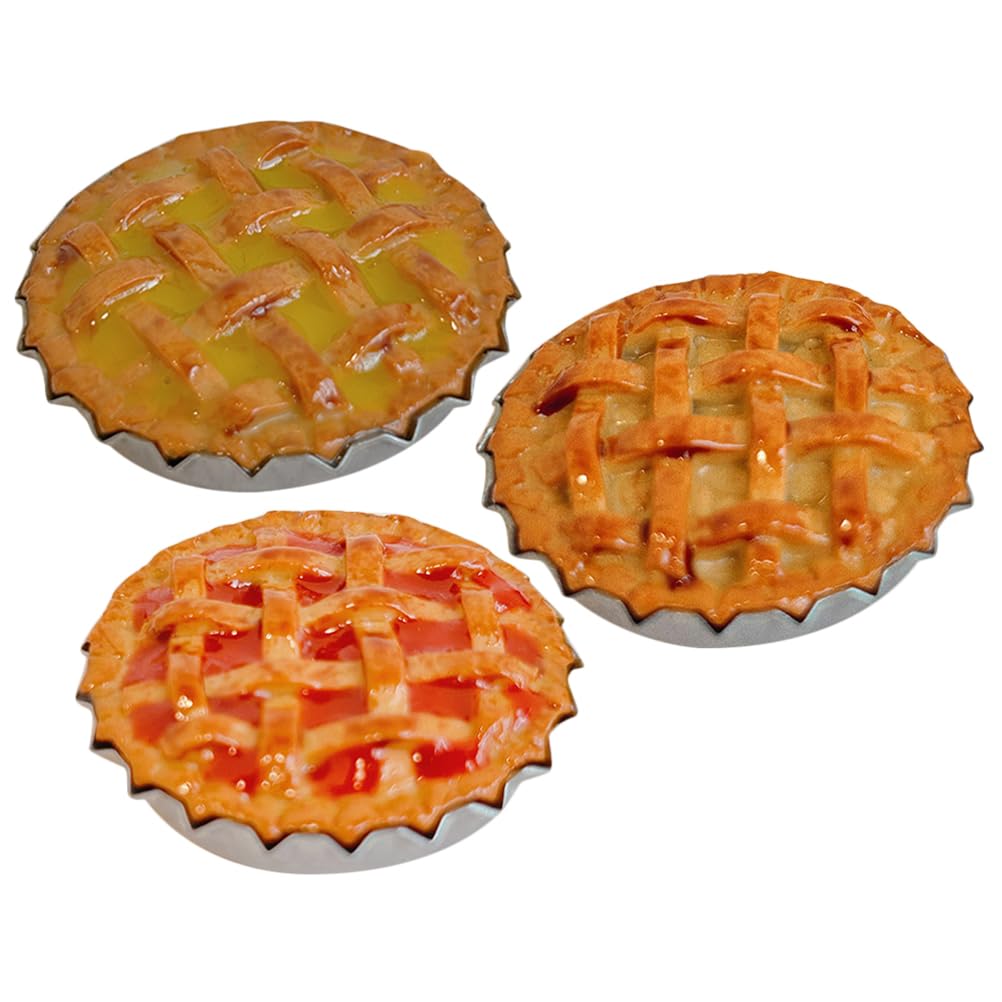 Photo 1 of LUOZZY 3pcs Miniature Food Model Lifelike Dessert Model Doll House Pies Miniature Desserts Accessories