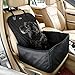 PETTOM Pet Bucket Seat Cover 2 in 1 Pet Front Seat Cover Dog Car Seat Cover Dog Hammock Non-Slip Backing Dog Car Seat Carrier Waterproof Full Protection Seat Protector f (Black)