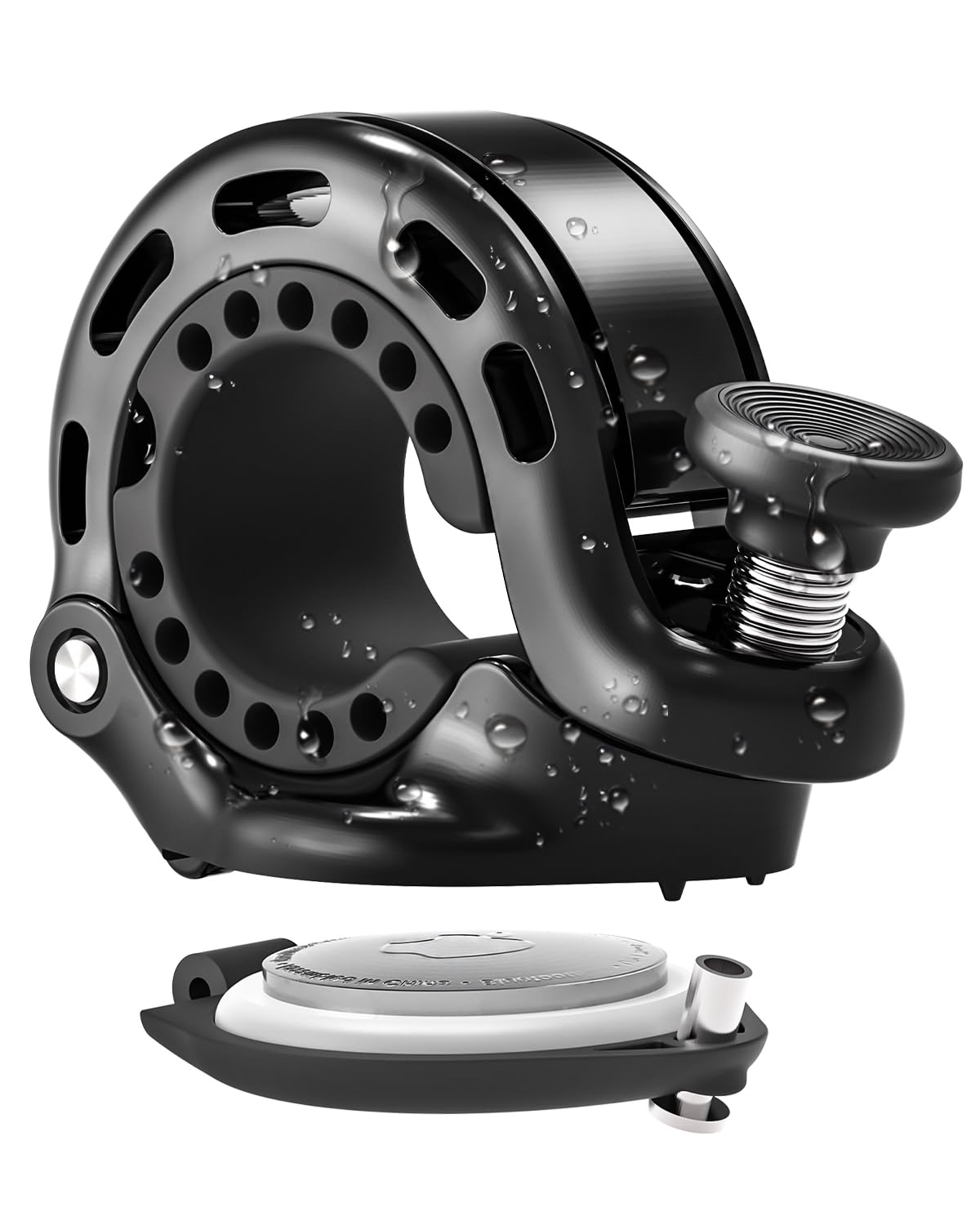 Apple AirTag Bicycle Hiding Place - 110 dB Mini Bell Anti-Theft Device for E-Scooter, Road Bike, MTB, Children's Bicycle, Ebike with Tools