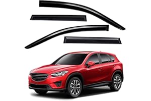 Lightronic Extra Durable Outside-Mount Auto Vent Window Visor, Fits 2013-2016 Mazda CX-5, UV Protection Rain Guard, Original 