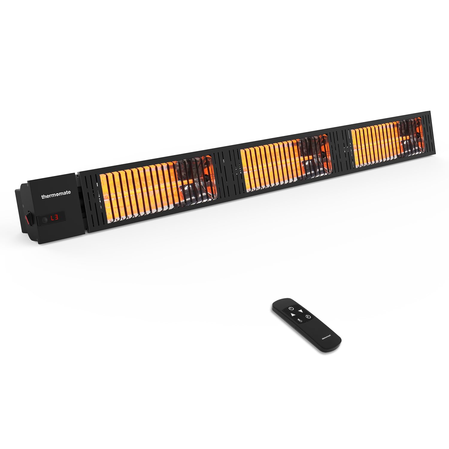 View 1 of *USED*
ThermoMate Infrared Outdoor Patio Heater, 4500W Carbon Fiber Heating for Porch, Deck, Garage with Remote 24 Hours Timer, Hard Wired 240V