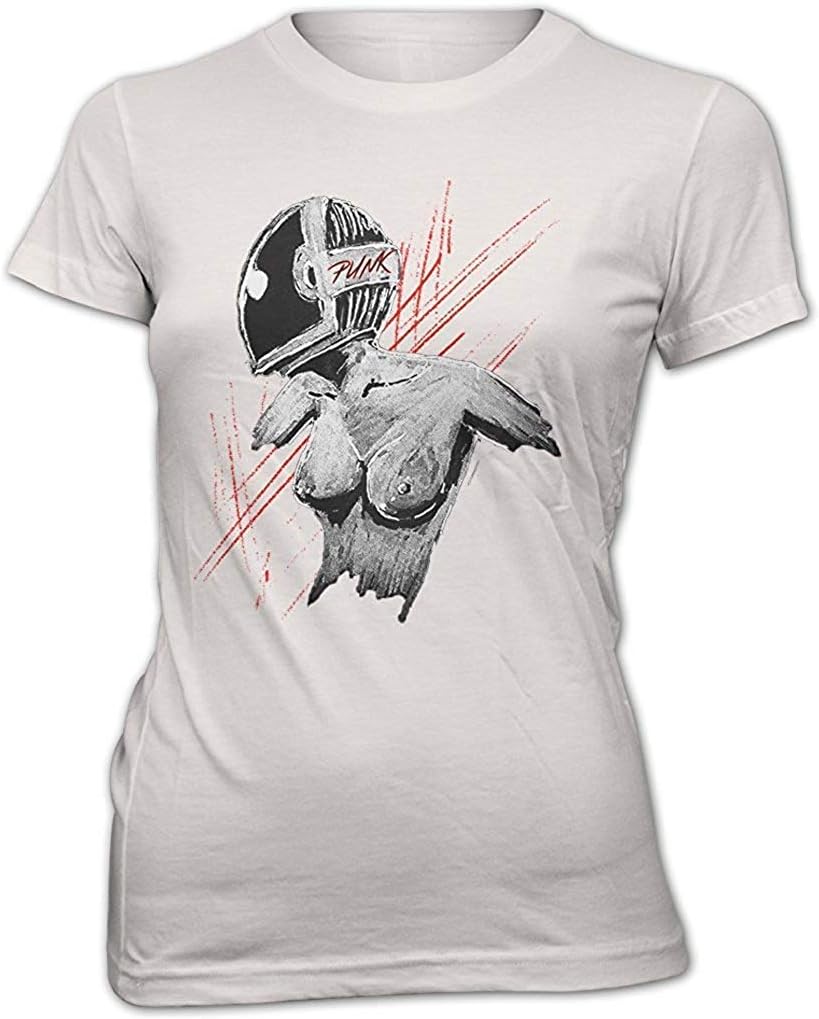 Monkey Print Women's T-Shirt Lady Fit Cyber Punk Sexy Robot Music