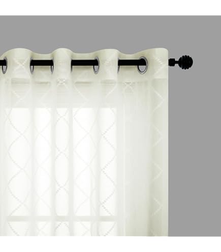 Amazon.com: KOUFALL Cream Beige Solid Lattice Diamond Embroidery