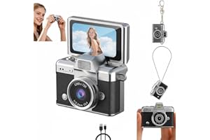 Mini Digital Camera,2026 New Thumb-Sized Flip Screen MiniCamera w/ 1.47 in LCD Screen 1080P,Mini Keychain Retro Camera,180° F
