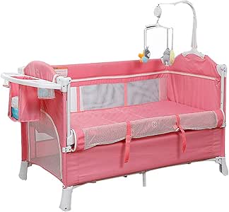 Cuna Junto A La Cama, Altura Ajustable, Ventana De Malla Transpirable