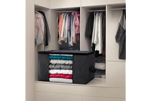 Extra Large Blanket Storage Bags, Zippered Storage Bag for Comforter, pillow, quilt, bedding, Clothes, Blanket Organizers wit