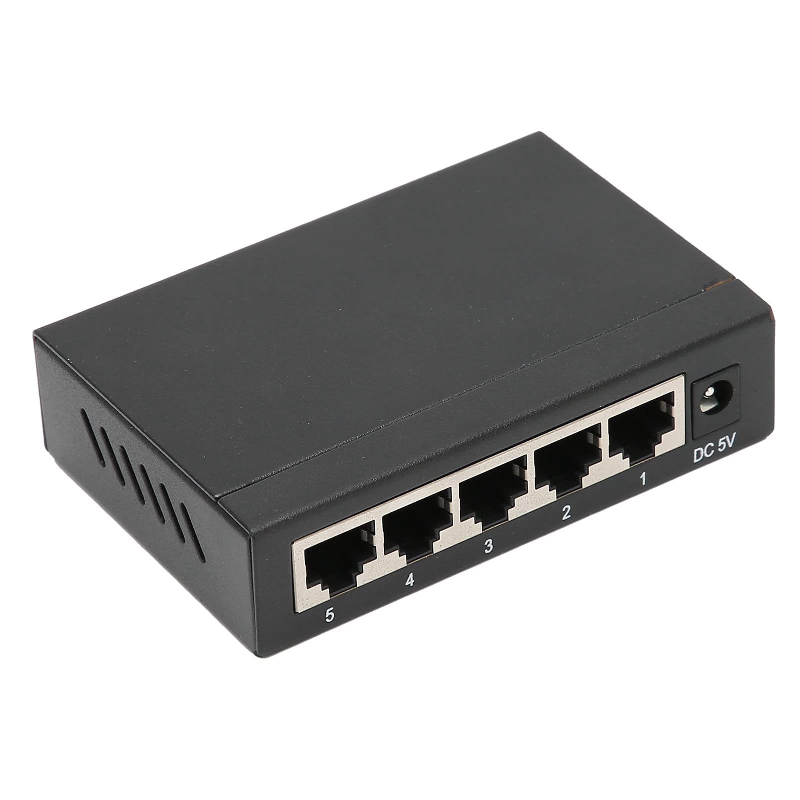 5 Ports Ethernet Fiber Switch, 100M TBC‑S4005E Plug Play Stable Sturdy Computer Networking Switches Suitable for Windows/OS X/Netware/Linux (UK)