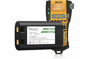 WUHAO for DYMO Rhino 5200 Battery Replacement Upgraded [1800mAh] for DYMO LabelManager 360D Rhino 4200 LabelManager 420P Battery Part No. S0895840 W002856 7.4V