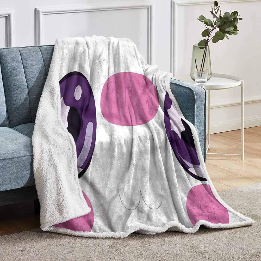 YUAZHOQI Kawaii Fleece Blankets Japanese Culture Cartoon Fleece Throw