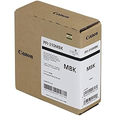 Canon PFI-310 Depósito de tinta de pigmento negro mate de 11.2 fl oz para impresoras imagePROGRAF TX-2000, TX-3000 y TX-4000