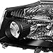 For 2004-2015 Titan, 2004-2007 Armada Black Replacement Headlights Front Lamps L+R Pair L+R/2005 2006 2007 2008 2009