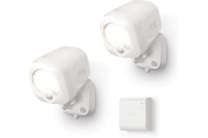 Ring Smart Lighting – Spotlight, Battery-Powered, Outdoor Motion-Sensor Security Light, White (Starter Kit: 2-pack)
