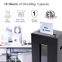 WOLVERINE 18-Sheet Shredders for Home Office Heavy