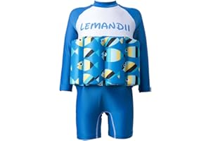 ELUCKFACE Baby Kids Floatation Suit Float One-Piece Swimwear Buoyancy for Girls Boys 1-8Years