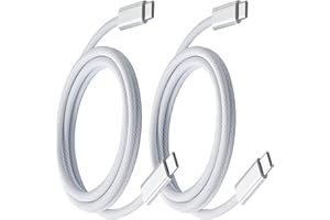 Braided USB C to USB C Cable Fast Charging(2Pack, 3.3FT)-12000+Bend Tested Tangle-Free iPhone Charger Cord,480Mbps Usbc Cable