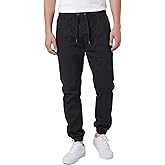 ITALYMORN Khaki Chino Joggers for Men Elastic Ankle and Waist Summer Casual Pants with Pockets