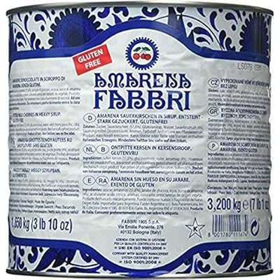 Fabbri Amarena Wild Cherries in Syurp Large Can, 7 Pound