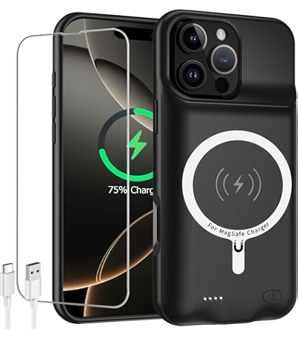 iPhone16 128GB BLACK 箱とケース付き バッテリー99% Amazon.com: Battery Case for iPhone 16 Pro, 10000mAh Battery