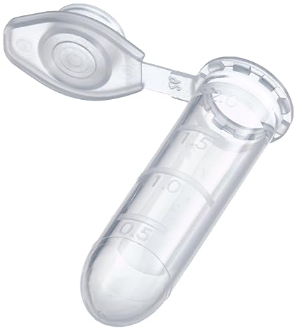neoLab E-1027 Reaktionsgefäße mit Deckel, 2,0 mL, Transparent (500-er Pack)