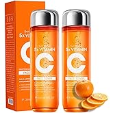 5X Vitamin C Toner, Hyaluronic Acid Facial, Suitable for Face, Arms, and Legs, Natural Ingredients, Powerfully Moisturizing, Face for Sensitive Skin (Face Vitamin C Toner for Women Anti Aging)