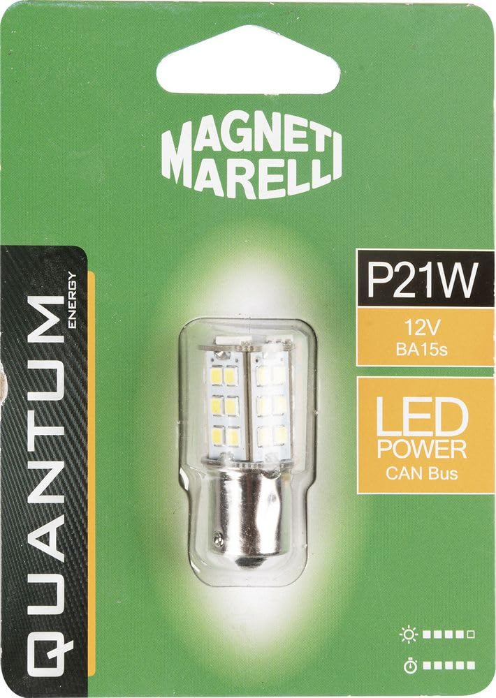 Magnets Marelli 070.00000000009502 P21W Single Bulb for Car LED 33SMD 12V BA15s Connection