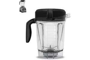 BRVTEK For Vitamix Blender Pitcher,64oz Low-Profile for vitamix 750 replacement container,5000 5200 6300 7500 VM0158a VM0197,fit for vitamix Blender G/Classic C/Commercial/Explorian series etc.5 YR Warranty