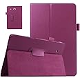 EKVINOR Galaxy Tab E 9.6 Case - Slim Leather Stand Folio Case Cover for Samsung Galaxy Tab E 9.6 Inch Tablet (Fit All Versions SM-T560 T561 T565 and SM-T567V) - Purple