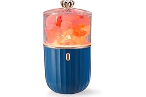 GIANTRIO Salt Lamp - Himalayan Salt Lamp 2 in 1 Crystal Salt Lamp Essential Oil Diffuser, 7-Color Light Salt Lamp Night Light for Living Room, Bedroom (Blue)