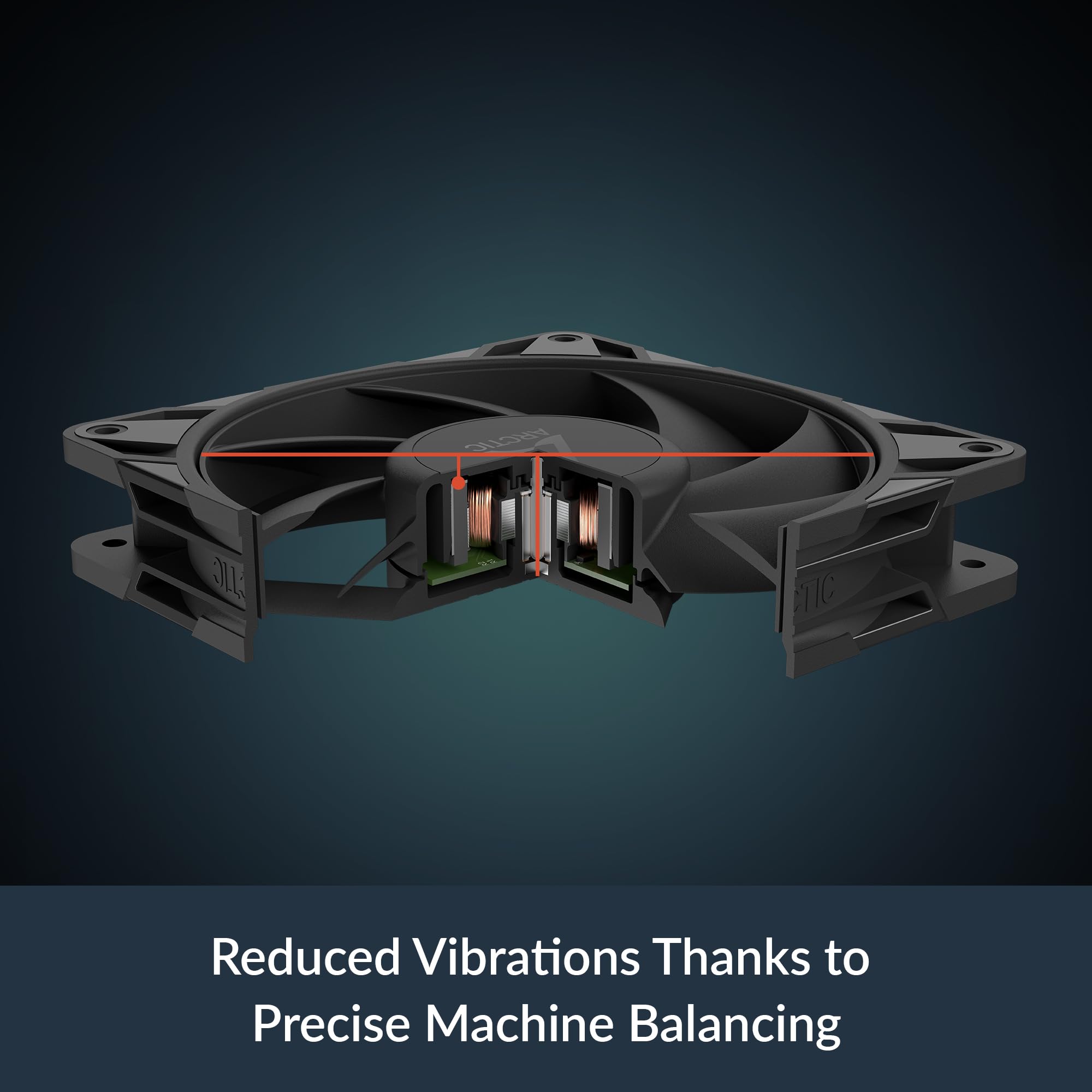 ARCTIC P12 Pro PST - 5 Pack - Powerful Premium Fan, 120 mm PWM Fan with Y-Cable Splitter, 600-3000 RPM, 0 RPM 5% PWM, Fluid Dynamic Bearing, 4-Pin - Black