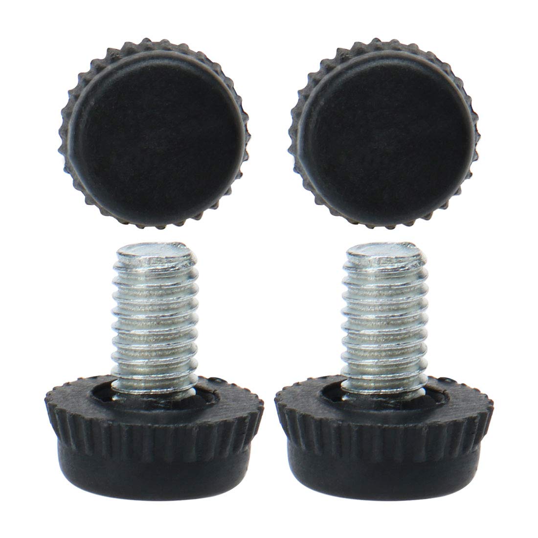 Sourcingmap M6 x 10 x 15mm Leveling Feet Adjustable Leveler Floor Protector Cover Pad for House Furniture Desk Table Chair Leg 4 Pack