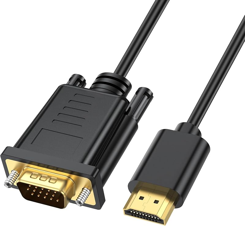 BLKing HDMI to VGA Cable 10ft 3m Digital to Analog Converter PC Laptop Monitor