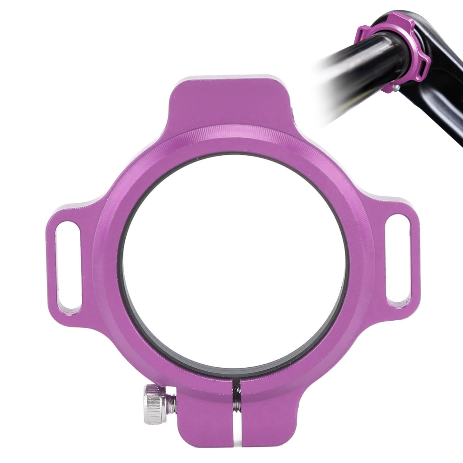 Tissting Preload Adjuster 28.99mm/1.14in Purple Aluminium Alloy Bicycle Crank Chainring Adjuster with Thread Ring and Adjuster, Cycling Bottom Bracket Adjuster