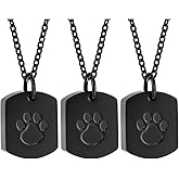 MOSURNSJWY 3 Pack Cremation Jewelry Dog Ashes Necklace for Women Men Pet Dog/Cat Urns for Ashes Cremation Jewelry Memorial Locket Gifts for Human