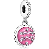 Simphman Birthday Family Mom Charm 925 Sterling Silver Charms for Bracelets and Necklaces Bead Charms Jewelry Charm for Women Family Friends