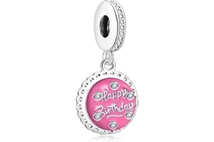 Annmors Silver Charms for Bracelets S925 Love Heart Mom Birthday Dangle for Women Bracelet & Necklace Pendant