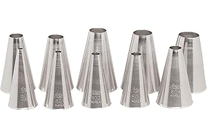 Ateco 10-Piece Plain Pastry Tip Set in Tube
