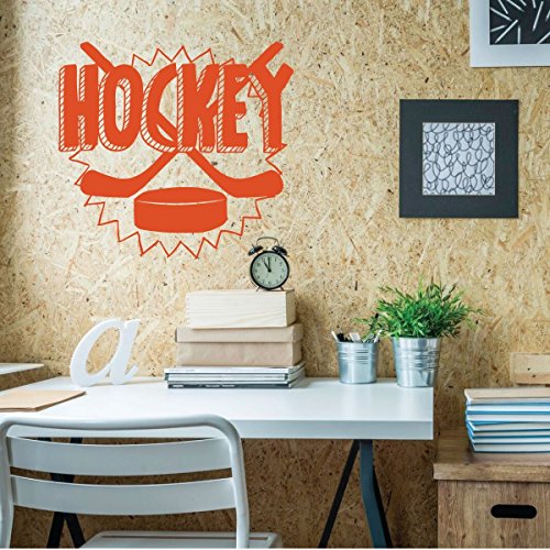 Hockey Stick Wall Decal - Vinyl Decor For Players, Fans, Bedroom or Playroom - Sports Themed Decoration - Thumbnail 5
