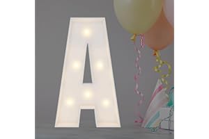 JOYBOX DESIGN 2FT Marquee Light Up Letters, Marquee Letters A, Mosaic Balloon Letter for Birthday Party Decorations, Marry Me Light Up Letter for Decor, Wedding Decor