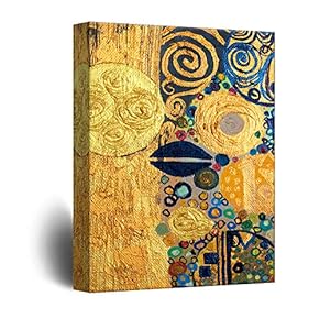 Canvas Wall Art - Abstract Golden Painting Color Composition - Giclee Print Gallery Wrap Modern Home Art Ready to Hang - 12x18 inches