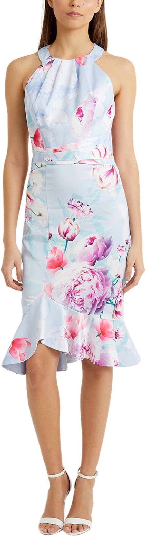 lipsy appliqué bodycon midi dress