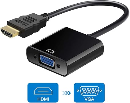 Excuty Convertidor HDMI a VGA 1080P Active HDTV HDMI a VGA ...