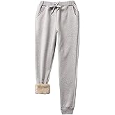 Yeokou Warm Sweatpants Womens Fleece Sherpa Lined Winter Active Running Jogger Pants