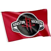 Desert Cactus Houston Rockets Flag NBA 100% Polyester Indoor Outdoor 3x5 feet National Basketball Association Team Flags (Flag #2)