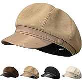 Busnos Newsboy Hats for Women and Men Beret Women's Hats & Caps Fall and Winter Womens Hat y2k Hat Women's Octagonal Cap