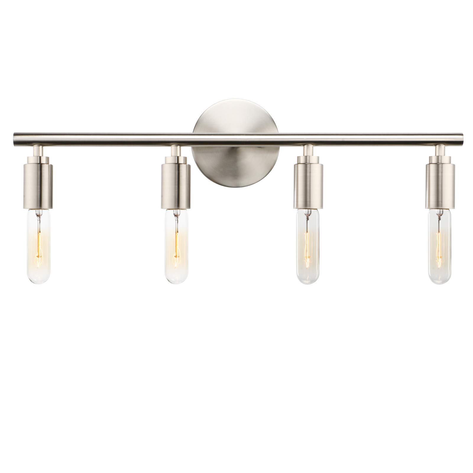 Phansthy 4 Light Sconce Modern Simple Style Wall Lights Vanity Mirror Light Suitable for Living Room Bedroom Kitchen Hall Bar E27 Bulb Base (Brushed)