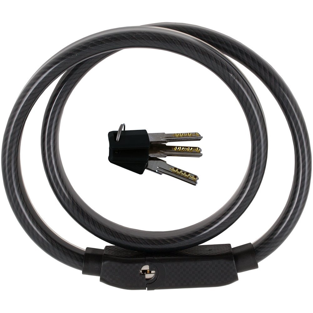 Stanley Unisex Adult S741-161 Reflective Key Cable Bike Lock - Black, 10 x 1200 mm 81316385111