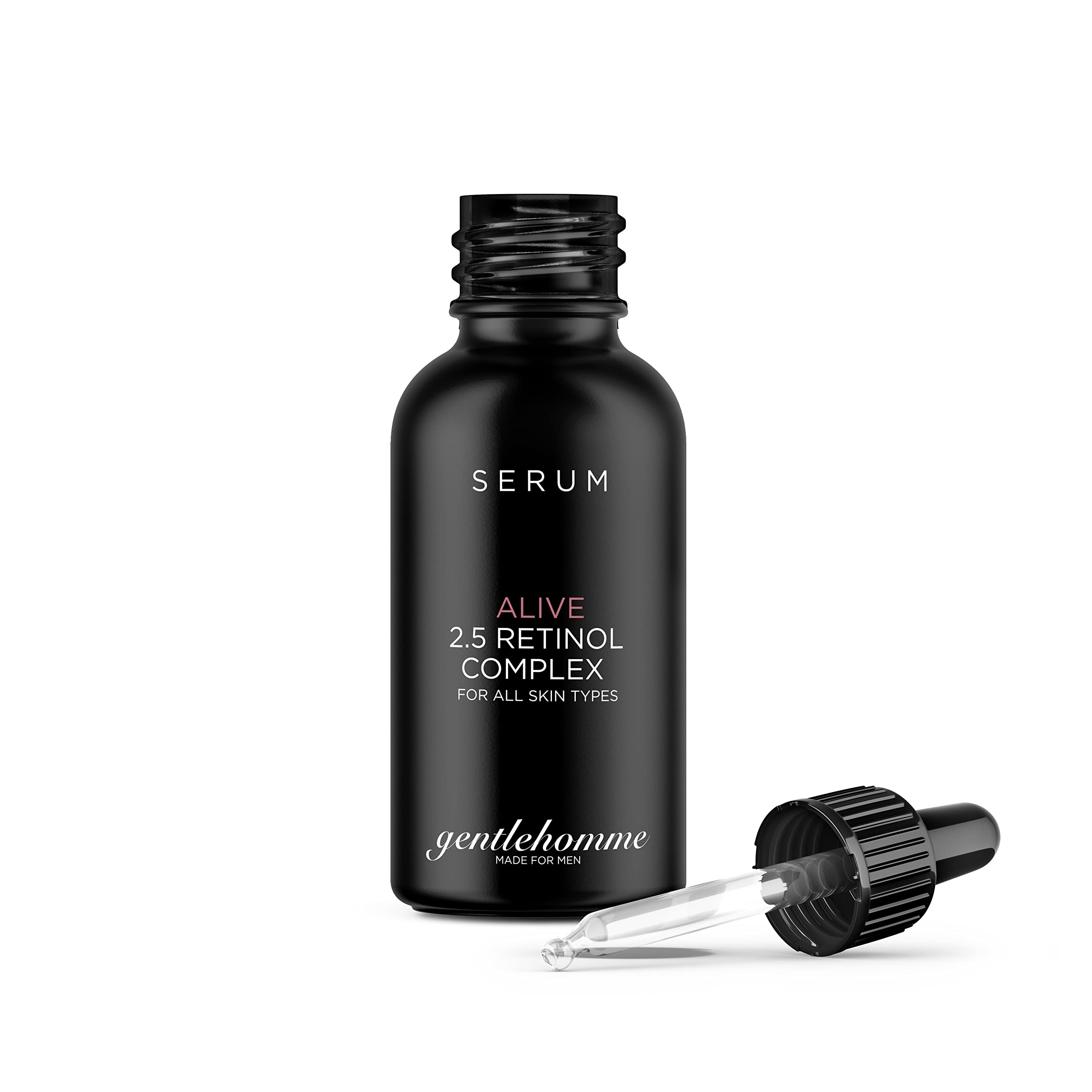Gentlehomme Retinol Face Serum for Men - Natural Dark Spot Remover Serum for Face- Anti-Wrinkle, Firming Serum for All Skin Types- 30 mL