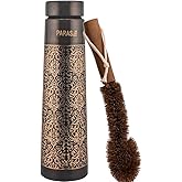 PARAS Copper Water Bottle 32 Oz Handcrafted Smooth 100% Pure Copper Bottles With Ayurvedic health benifits Leak-Proof tumbler For Gym, Yoga, Office & Daily Hydration With Cleaning Brush
